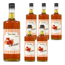 YANGNAN 仰南 焦糖風味糖漿 咖啡、茶飲調味最佳選擇, 750ml, 6瓶