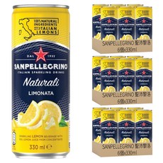SANPELLEGRINO 聖沛黎洛 氣泡水果飲料 檸檬口味, 330ml, 18個
