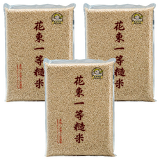 天生好米 花東一等糙米, 2.4kg, 3包