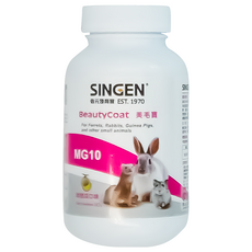 SINGEN 信元發育寶 MG10 小寵美毛寶, 適用於雪貂、兔子、天竺鼠和其他小動物, 60g, 1罐