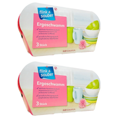 flink&sauber 人體工學多用途菜瓜布, 3入, 2個
