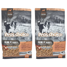 福壽實業 Pro's choice 博士巧思 機能犬食 挑嘴犬專屬配方 乾糧, 挑嘴犬, 胜肽蛋白、胚芽米、雞肉粉、珍珠大麥、國產非基因改造玉米、家禽油脂(維生素E保存)、乾燥甜菜、乾燥海藻、酵母粉、鹽、左旋肉鹼、絲蘭萃取物、卵磷脂、維生素A、維生素D、維生素E、維生素B1、核黃素、維生素B6、維生素B12、菸鹼酸、氯化膽鹼、泛酸鈣、葉酸、生物素、磺化鉀、胺基酸鐵、胺基酸鋅、胺基酸銅、胺基酸錳、酵母硒, 1.5kg, 2袋