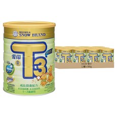 SNOW 雪印 成長營養配方奶粉 金T3 PLUS 1~7歲, 900g, 12罐
