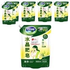 南僑水晶 水晶肥皂洗衣用液體 鎖蓋式補充包 檸檬香茅, 1.4kg, 6包