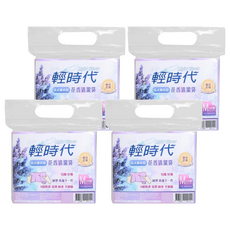 輕時代花香清潔袋, 8層強韌 不滴漏好耐用 超承重不易撕裂, 20L, 4包