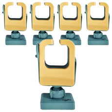 E.dot 可固定兩用吹風機架收納掛架, 藍綠色, 尺寸13x6.5x4cm, 5個, 單一顏色