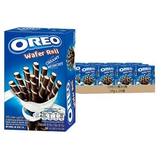 OREO奧利奧 捲心酥 香草口味 獨家巧克力餅皮 香濃酥脆 經典香草內餡 甜而不膩口 小包裝方便攜帶, 54g, 24盒