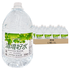 清境好水 6L 大容量包裝飲用水, 12桶