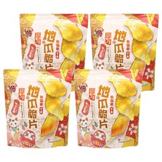 福味 厚切地瓜脆片，新食感，全素, 140g, 4包