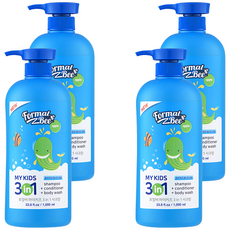 Formal Bee KiDS 3合1 嬰幼兒洗髮精+潤髮乳+沐浴乳 33.8 fl.oz, 1L, 4瓶