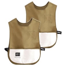 防潑水馬甲圍裙, 卡其色, 2個