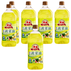 泰山 精選蔬菜油, 1.5L, 6瓶