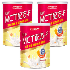 SENTOSA 三多 MCT配方-F，高纖 無糖 無添加麥芽糊精, 250g, 3罐