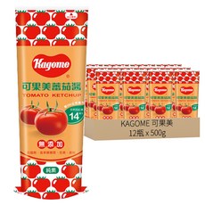 KAGOME 可果美 蕃茄醬, 500g, 12瓶