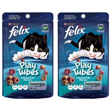 FELIX Play Tubes 香酥捲, 鮪魚 + 蟹, 50g, 2包