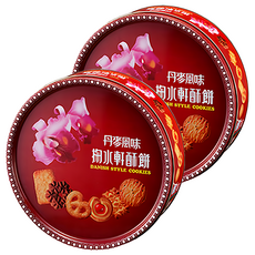 掬水軒 丹麥酥餅禮盒 450g, 丹麥芝麻蛋黃酥 + 丹麥椰子酥 + 丹麥奶油餅 + 丹麥斯納普西點 + 丹麥奶油西點 + 丹麥可可西點, 2盒