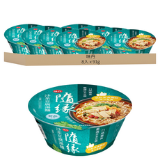味丹 隨緣 沙茶豆腐湯麵 91g, 8入