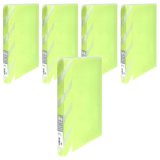 KyOKUTO 半透明彩色資料夾 30孔 A4(31.9 x 26.5 x 2.7cm), 粉綠色, 5個