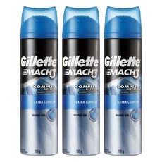 Gillette 吉列 Mach3 鋒速3 刮鬍露 195g - 水潤軟化鬍鬚, 溫和親膚, 使刮鬍更順暢, 3瓶