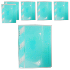 KyOKUTO A5 20孔半透明彩色資料夾, 粉藍色, 6本