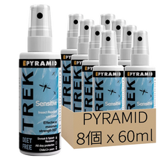 PYRAMID 派卡瑞丁 TREK Sensitive 長效防蚊液, 8個, 60ml