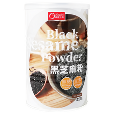 康健生機 黑芝麻粉 無糖 100%純正黑芝麻 原味 經水洗去砂烘焙, 450g, 1罐