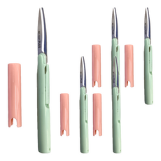 PLUS 普樂士 Twiggy 攜帶式筆型剪刀 SC-130P, 綠粉, 5支