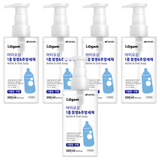 i.Ogam 奶瓶廚房泡沫洗潔清 無香 奶瓶清潔劑 食品添加劑成分 溫和安全, 500ml, 5瓶