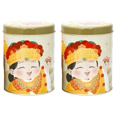 mille 米樂 爆米花 白沙屯媽祖土黃香燈腳罐, 焦糖口味, 2罐, 195g