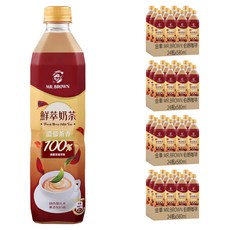 金車 MR.BROWN 伯朗咖啡 鮮萃奶茶, 580ml, 96瓶