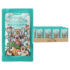 vosto 沃司托 3個月以上犬用自然食力機能主食餐包, 100g, 12個, 雞肉 + 維生素B群