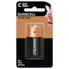 DURACELL 金頂 台灣公司貨 鹼性電池 2號C, 1顆