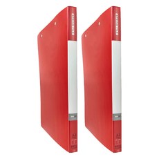 珠友文化 PP彈簧夾 雙上 DL-0610, 2本, 紅色