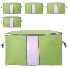 小麥購物 繽紛竹炭衣物棉被收納袋 L2353, 5個