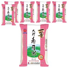 三好米 大師壽司米 Q軟彈性 口感香甜 日本料理業者喜愛 家庭食用 壽司佳選, 一等米, 2.5kg, 6包