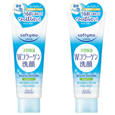 KOSE 高絲 softymo 絲芙蒂 膠原蛋白彈力洗顏霜，含玻尿酸成分，保濕不乾澀, 150g, 2條