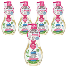 dapple baby 奶瓶及餐具清潔液, 無香精, 500ml, 5瓶