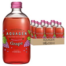 AQUAGEN 枝海洋深層氣泡水 義大利葡萄繽紛,330ml,9瓶