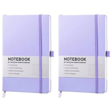 綁帶筆記本a5淺紫, 2入