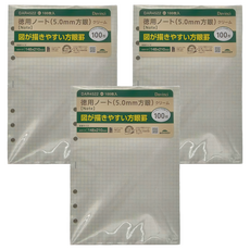 Raymay 藤井 Davinci 方眼格內頁 DAR4522 A5(210 x 148mm) 100張, 3袋