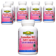 NatureMax家倍健 Femoline B12 女性專用維他命+鐵 軟膠囊, 30顆, 6罐