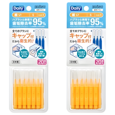EBiSU 惠百施 Daily 齒間刷 極細 S 附刷頭蓋, 20支, 2組