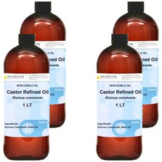 NEW DIRECTIONS 新方向 基底油/按摩油/保濕油/基礎油/蓖麻油, 4個, 1L