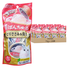 INABA CIAO 啾嚕 豪華果凍杯 2個, 雞肉 + 干貝, 70g, 18袋