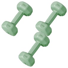 SC優選 女士小啞鈴 果綠色 2kg 3個 - 時尚健身，輕鬆塑造理想體態
