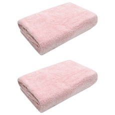 MORINO 摩力諾 抗菌防臭超細纖維簡約浴巾 MO826, 莓粉, 2條