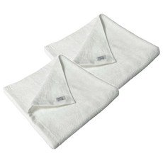LIFE 來福牌 剪絨小浴巾 BS02929 精梳棉, 白色, 2個