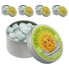 XYLITOL STONE Candy 韓國木糖醇小方糖 15 清香綠葡萄, 5個, 70g