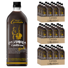 LOTTE 樂天 Chilsung Cider Cantata 冷萃黑咖啡, 900ml, 36瓶