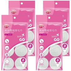 巧巧 無染壓縮厚毛巾, 6個, 4包